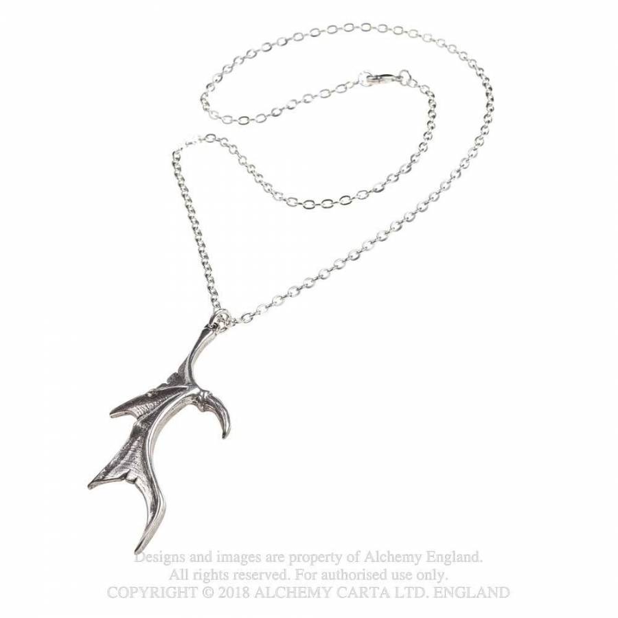Alchemy - Darkling Heart - Friendship Pendant Necklace - Silver coloured/Black